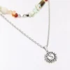 Halskette aus Edelstahl und Stein – Accessoires Halskette aus Edelstahl und Stein – Accessoires