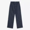 High-Waist-Jeans mit Straight-Bein-Design und Polka-Dots