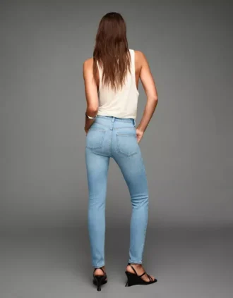 Hoch geschnittene Soft-Skinny-Jeans – Hose