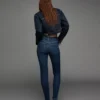 Hoch geschnittene Soft-Skinny-Jeans – Hose