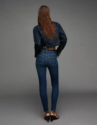 Hoch geschnittene Soft-Skinny-Jeans – Hose