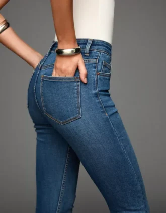 Hoch geschnittene Soft-Skinny-Jeans – Hose