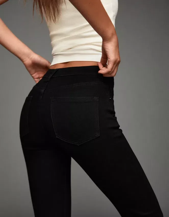 Hoch geschnittene Soft-Skinny-Jeans – Hose Hoch geschnittene Soft-Skinny-Jeans – Hose