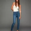 Hoch geschnittene Soft-Skinny-Jeans – Hose