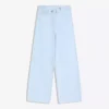 Hoch taillierte Jeans mit Wide Leg und gekreuztem Bund Hoch taillierte Jeans mit Wide Leg und gekreuztem Bund