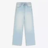 Hoch taillierte, straight geschnittene Jeans mit Wide Leg – Hose Hoch taillierte, straight geschnittene Jeans mit Wide Leg – Hose