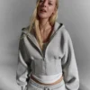 Hoodie mit hohem Bund und Reißverschluss – #Bershkastyle – Damen Hoodie mit hohem Bund und Reißverschluss – #Bershkastyle – Damen