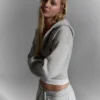 Hoodie mit hohem Bund und Reißverschluss – #Bershkastyle – Damen Hoodie mit hohem Bund und Reißverschluss – #Bershkastyle – Damen