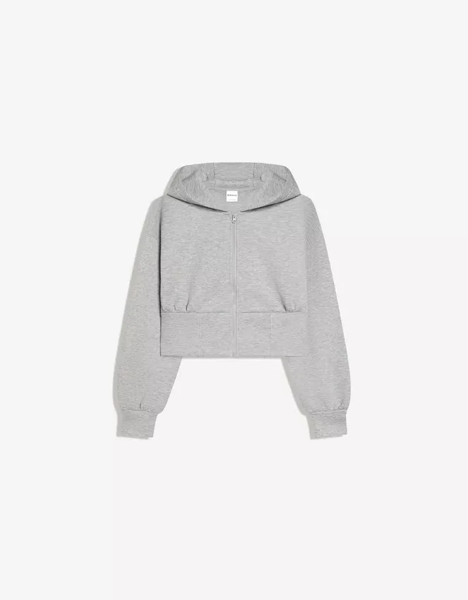Hoodie mit hohem Bund und Reißverschluss – #Bershkastyle – Damen Hoodie mit hohem Bund und Reißverschluss – #Bershkastyle – Damen
