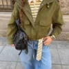 Jacke aus Kunstwildleder Jacke aus Kunstwildleder