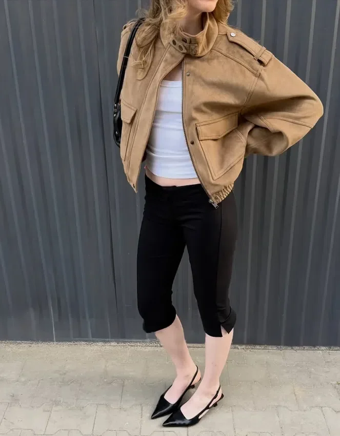 Jacke aus Kunstwildleder Jacke aus Kunstwildleder