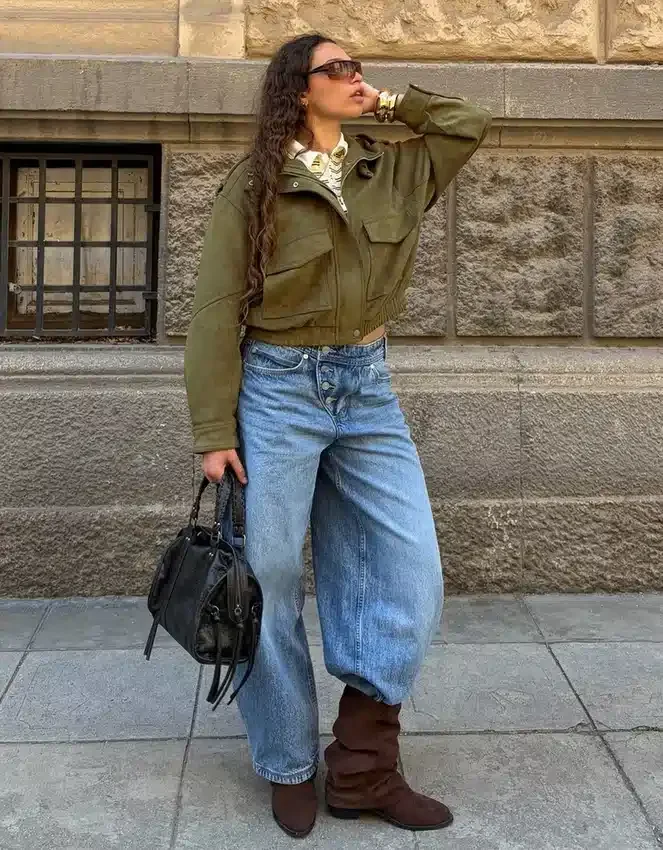 Jacke aus Kunstwildleder Jacke aus Kunstwildleder