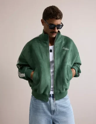 Jacke aus Kunstwildleder in Boxy-Fit-Passform – Jacken – Herren