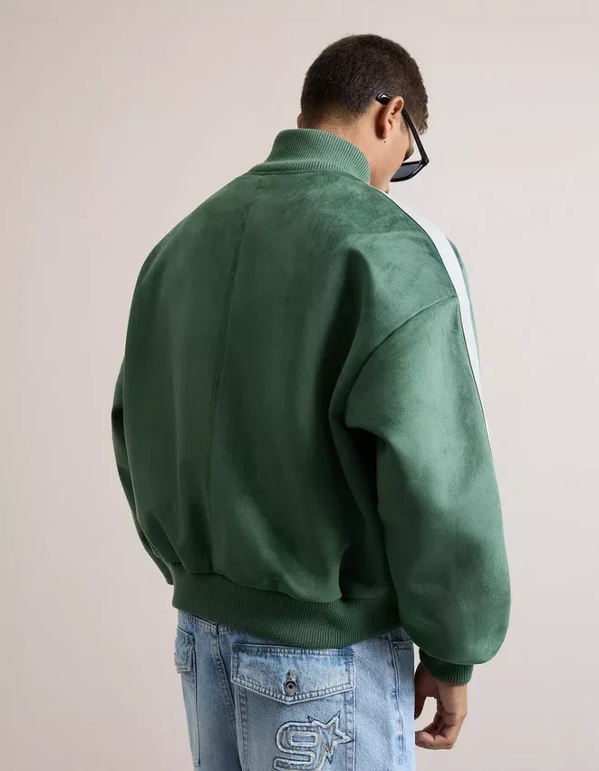 Jacke aus Kunstwildleder in Boxy-Fit-Passform – Jacken – Herren Jacke aus Kunstwildleder in Boxy-Fit-Passform – Jacken – Herren