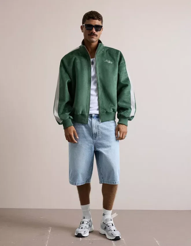 Jacke aus Kunstwildleder in Boxy-Fit-Passform – Jacken – Herren Jacke aus Kunstwildleder in Boxy-Fit-Passform – Jacken – Herren