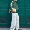 Jacke aus Kunstwildleder mit geradem Schnitt Jacke aus Kunstwildleder mit geradem Schnitt