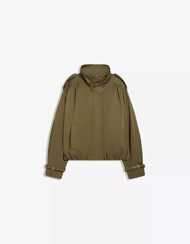 Jacke mit gerafften Schnallen Jacke mit gerafften Schnallen