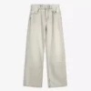 Jeans mit hoher Taille, Straight-Schnitt und Wide Leg – Hose