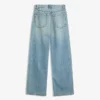 Jeans mit hoher Taille, Straight-Schnitt und Wide Leg-Bein