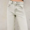 Jeans mit hoher Taille, Straight-Schnitt und Wide Leg – Hose