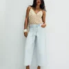 Jeans mit hoher Taille und Wide Leg-Bein Jeans mit hoher Taille und Wide Leg-Bein