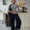 Jeans mit niedriger Leibhöhe und Wide Leg-Bein