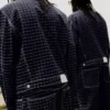Karierte Denim-Jacke Karierte Denim-Jacke