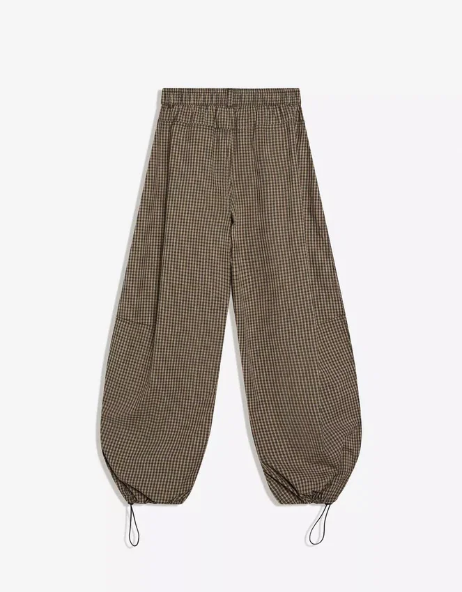 Karierte Fallschirm-Hose – #Bershkastyle – Damen Karierte Fallschirm-Hose – #Bershkastyle – Damen