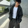 Kürzliches Sweatshirt mit Reißverschluss in boxiger Fit-Passform