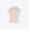 Kurzarm-Shirt mit Reißverschluss – Damen
