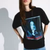 Kurzarm-T-Shirt mit Billie-Eilish-Print Kurzarm-T-Shirt mit Billie-Eilish-Print