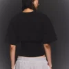 Kurzarm-T-Shirt mit Korsett-Taille Kurzarm-T-Shirt mit Korsett-Taille