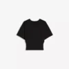 Kurzarm-T-Shirt mit Korsett-Taille Kurzarm-T-Shirt mit Korsett-Taille