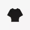 Kurzarm-T-Shirt mit Korsett-Taille Kurzarm-T-Shirt mit Korsett-Taille