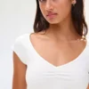 Kurzarm-T-Shirt mit Raffung Kurzarm-T-Shirt mit Raffung