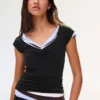 Kurzarm-T-Shirt mit Raffung Kurzarm-T-Shirt mit Raffung