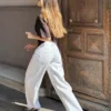Kurzarm-T-Shirt mit Raffung – #Bershkastyle – Damen