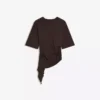 Kurzarm-T-Shirt mit Raffung – #Bershkastyle – Damen