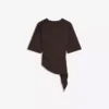 Kurzarm-T-Shirt mit Raffung – #Bershkastyle – Damen
