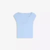 Kurzarm-T-Shirt mit Raffung – Damen Kurzarm-T-Shirt mit Raffung – Damen