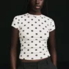 Kurzarm-T-Shirt mit Rundhalsausschnitt – T-Shirts – Damen Kurzarm-T-Shirt mit Rundhalsausschnitt – T-Shirts – Damen