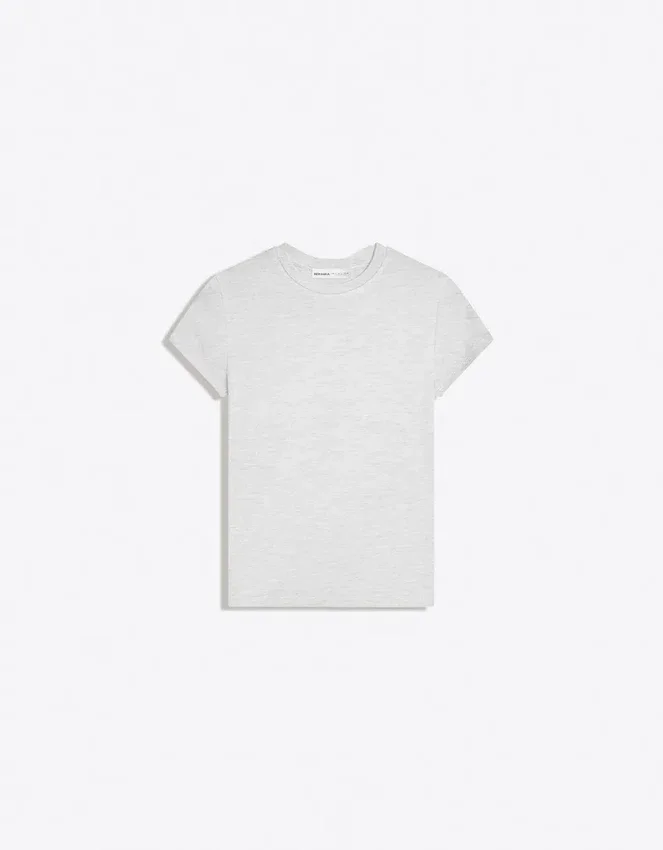 Kurzarm-T-Shirt mit Rundhalsausschnitt – T-Shirts – Damen Kurzarm-T-Shirt mit Rundhalsausschnitt – T-Shirts – Damen