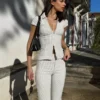 Ausgestellte Bengaline-Hose Ausgestellte Bengaline-Hose