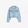 Kurze Denim-Jacke mit Strasssteinen – Jacken und Trenchcoats Kurze Denim-Jacke mit Strasssteinen – Jacken und Trenchcoats