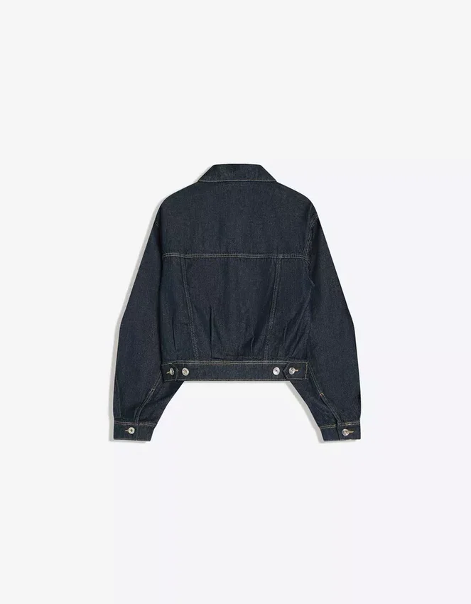 Kurzer Ballon-Denim-Jacke – Jacken und Trenchcoats Kurzer Ballon-Denim-Jacke – Jacken und Trenchcoats