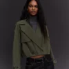 Kurzer Trenchcoat mit Ballon-Effekt – Jacken und Mäntel Kurzer Trenchcoat mit Ballon-Effekt – Jacken und Mäntel