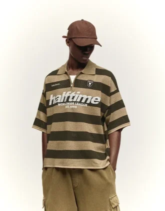Kurzärmeliges Mesh-Poloshirt mit Reißverschluss – T-Shirts und Poloshirts Kurzärmeliges Mesh-Poloshirt mit Reißverschluss – T-Shirts und Poloshirts