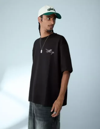 Kurzärmeliges Plüsch-T-Shirt mit Aufdruck – T-Shirts und Poloshirts