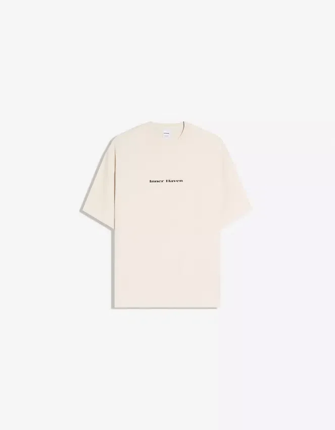 Kurzärmeliges Plüsch-T-Shirt mit Aufdruck – T-Shirts und Poloshirts Kurzärmeliges Plüsch-T-Shirt mit Aufdruck – T-Shirts und Poloshirts
