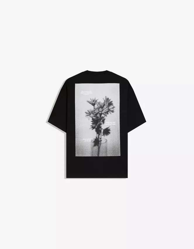 Kurzärmeliges Plüsch-T-Shirt mit Aufdruck – T-Shirts und Poloshirts Kurzärmeliges Plüsch-T-Shirt mit Aufdruck – T-Shirts und Poloshirts